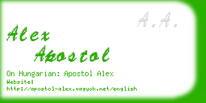 alex apostol business card